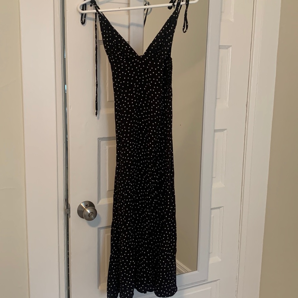 REFORMATION polka dot maxi dress!